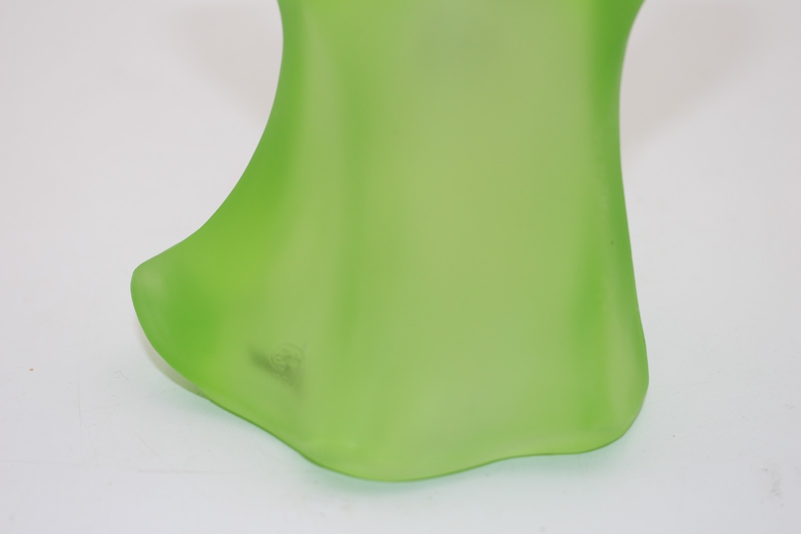 Uranium Glass Fenton Ghost Glass – Hand Painted Signed by J Cutshaw