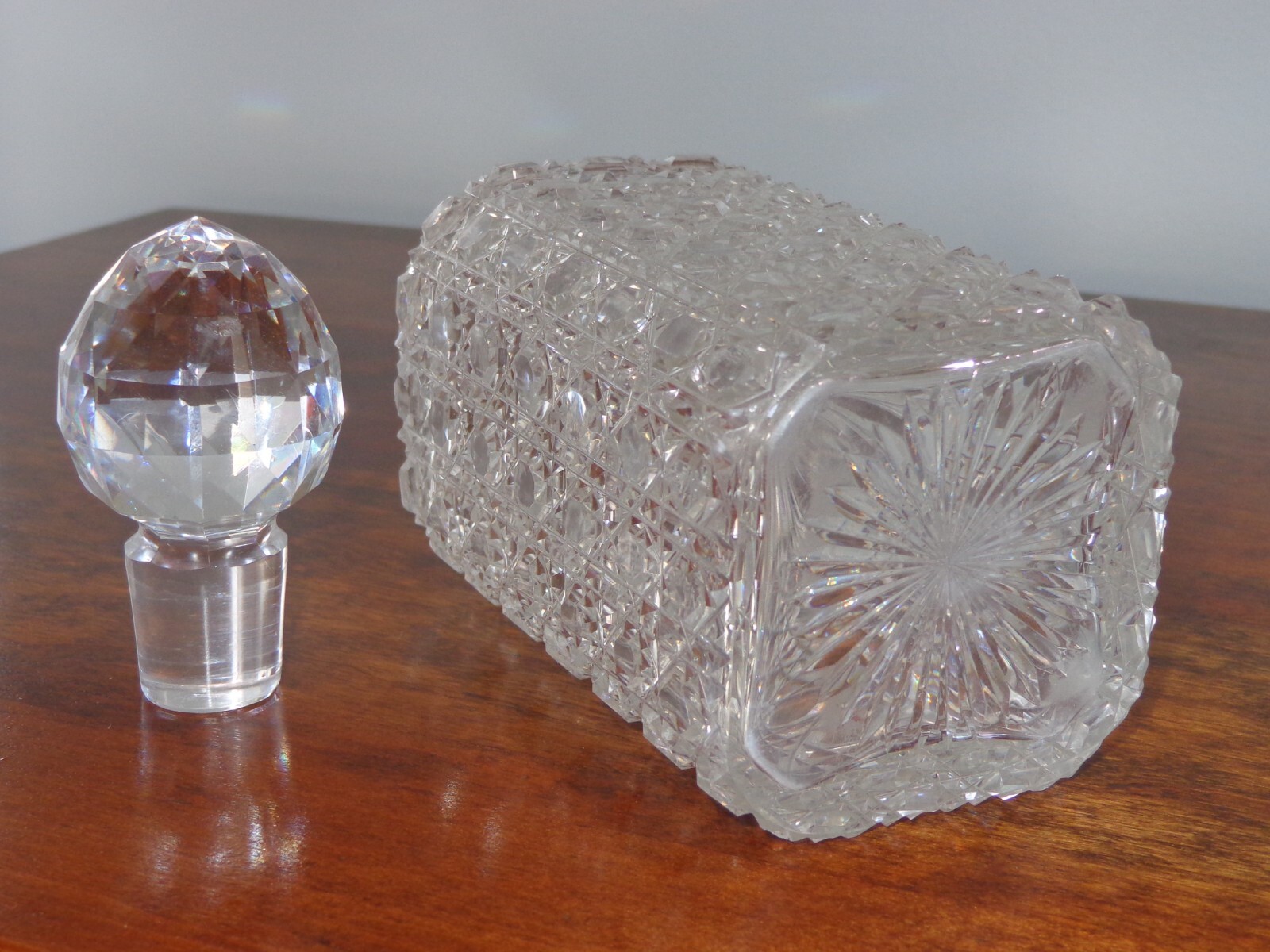ABP American Brilliant Cut Glass Harvard Pattern Cologne Bottle / Decanter