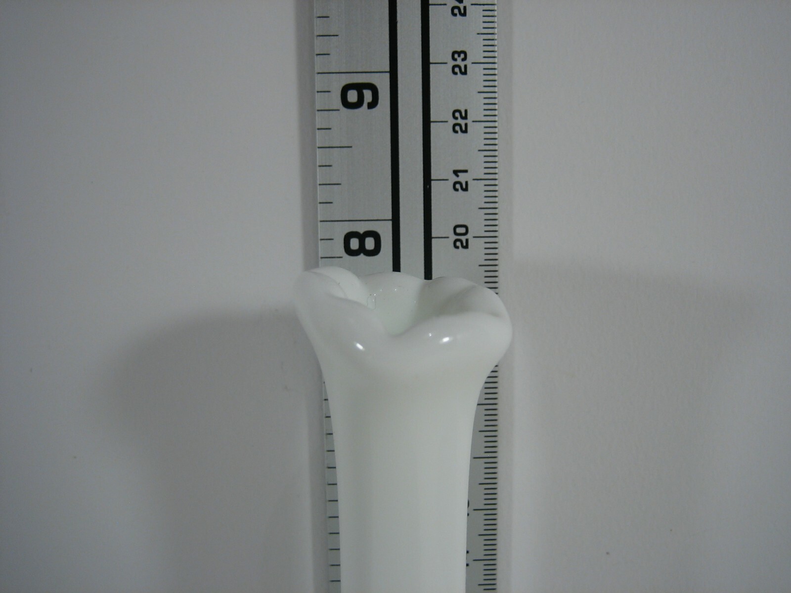 7 3/4 Inch Milk Glass Bud Vase Signed “Hand Painted By S. Fisher”