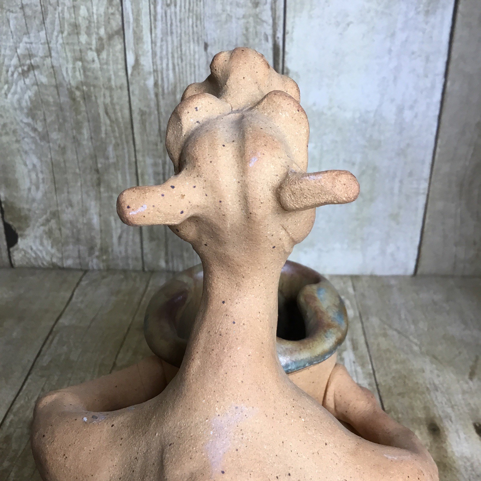 Vintage Alan Paschell Clay Studio Pottery Camel Planter Pot 7.5”