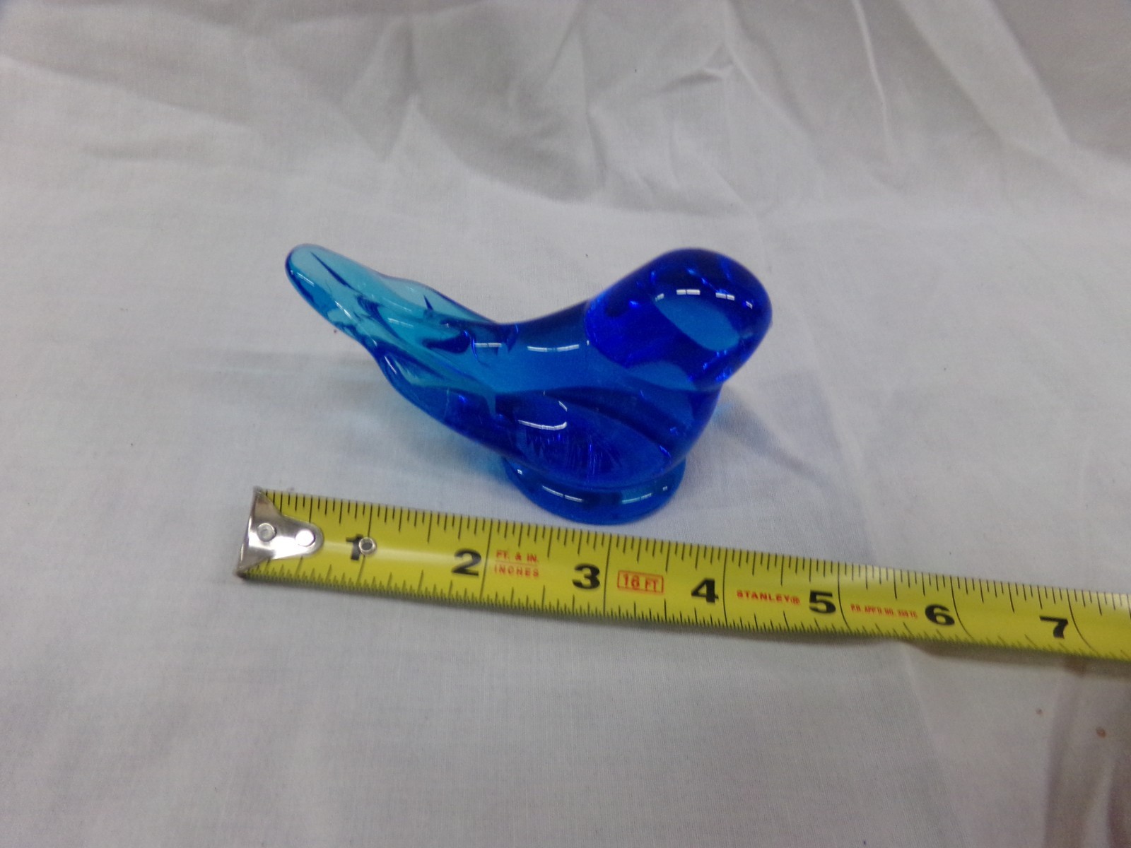 Vintage Bluebird of Happiness Signed Leo Ward 2001 Terra Studios Art Glass