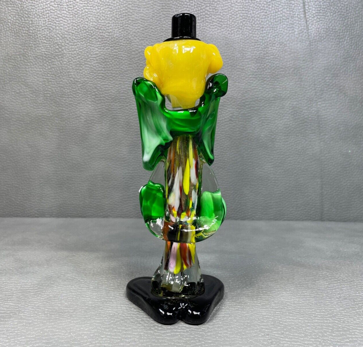 MCM Italian Mid Century Modern Murano Glass Clown Figurine Statue 9 1/4″