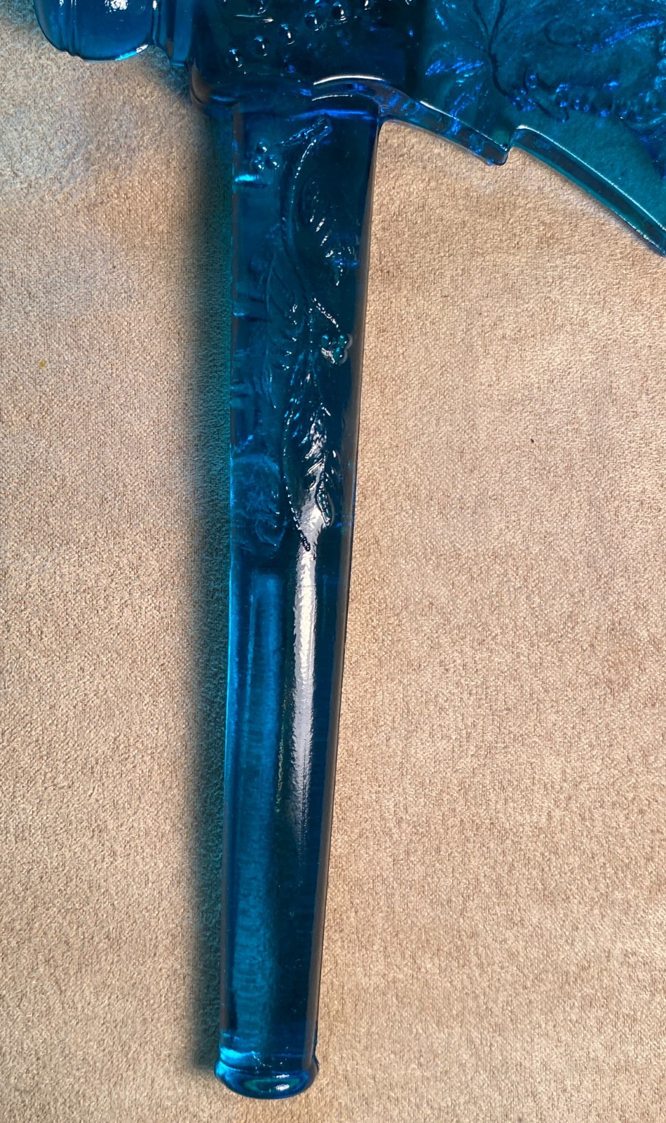 Boyd Glass Tomahawk Hatchet Blue Small Axe Native American Indian Chief