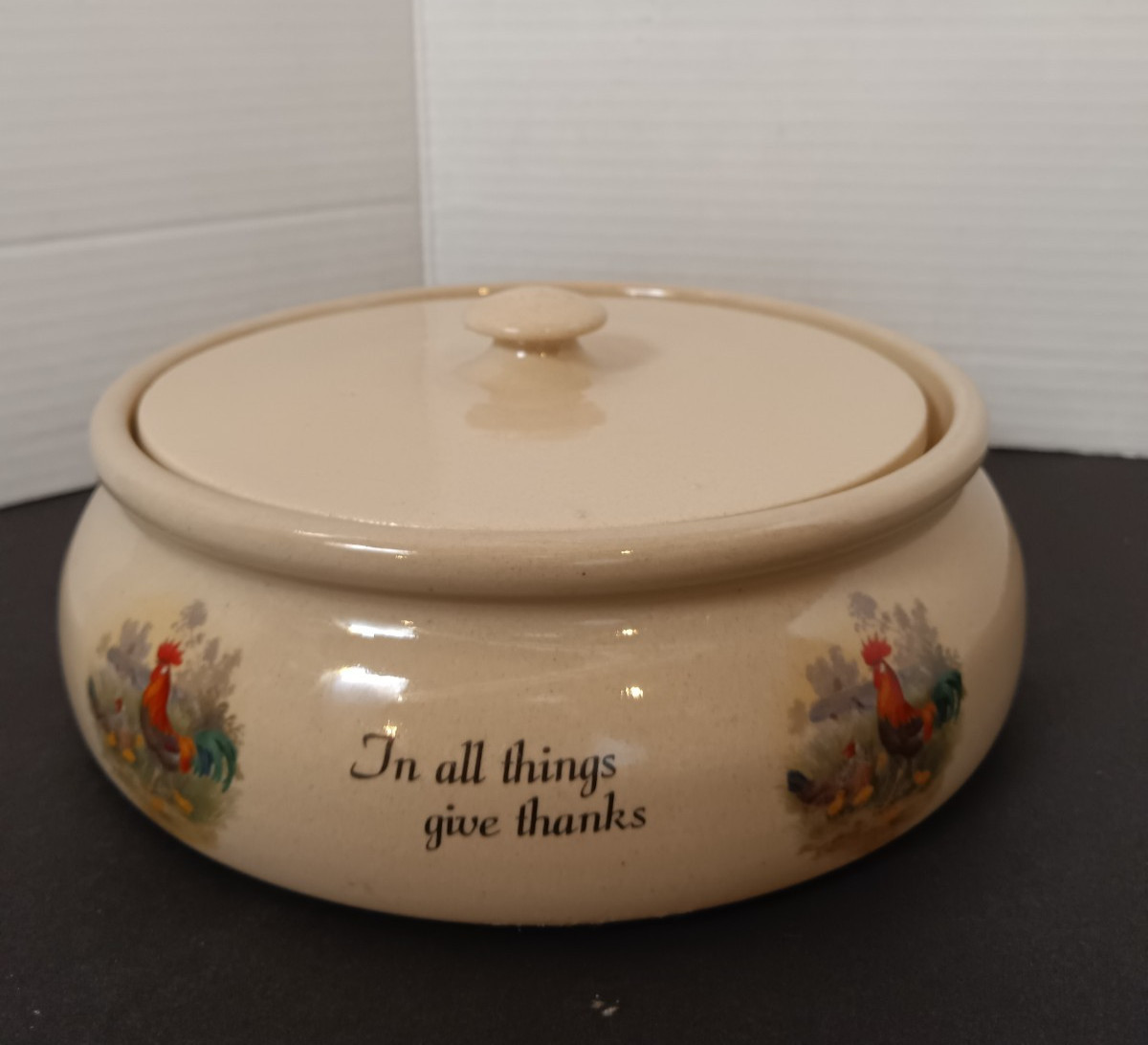 VTG Pottery Crock Tureen Server Farmhouse Yesteryears Marshall Texas TX USA