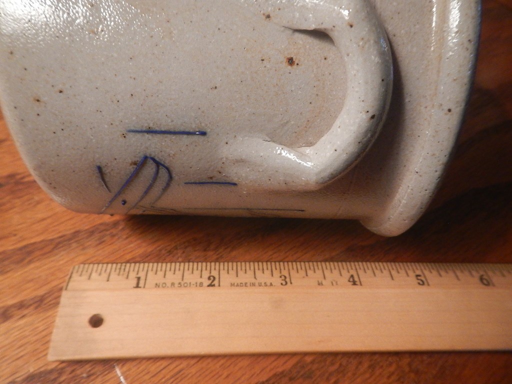 Salmon Falls Pottery Rocking Horse Salt Glazed Crock ~ 4.5″ Tall ~ 1991