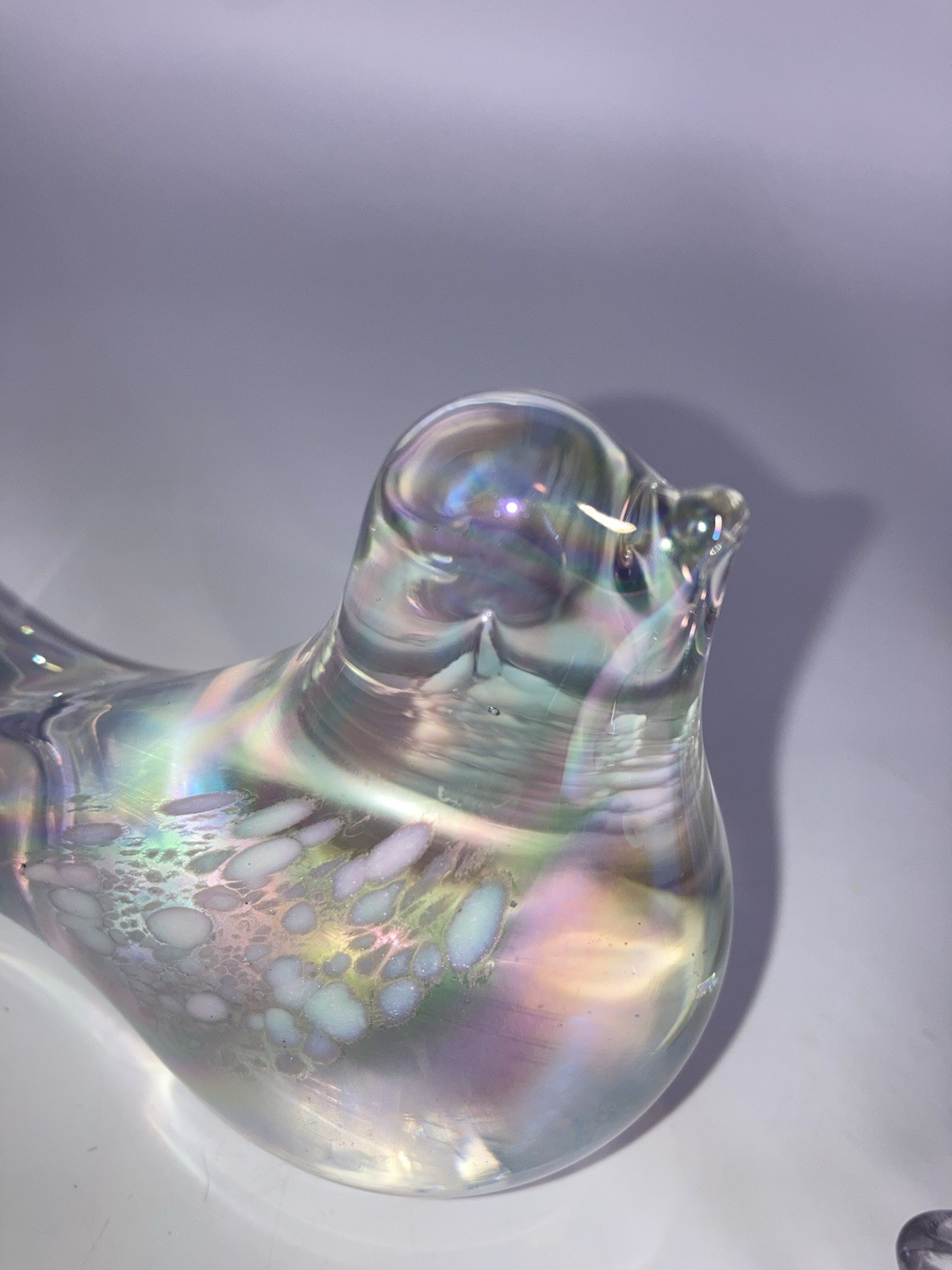 Murano Silvestri Love Doves Paperweights Set 2 Gorgeous Polished Bottoms No Chip