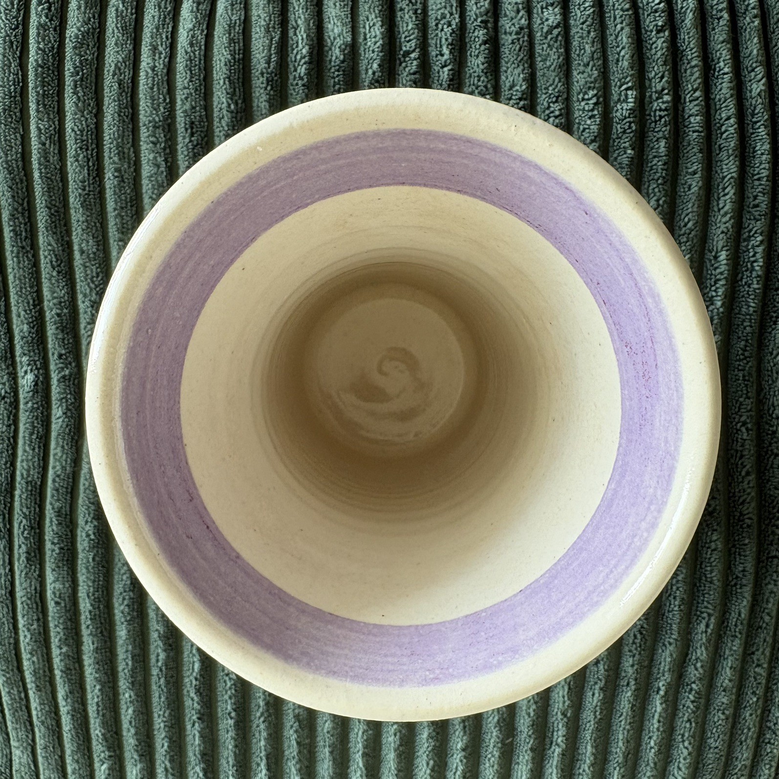 Hand Thrown Studio Pottery Vase Lilac Hand Painted Artist Signed 6” USA