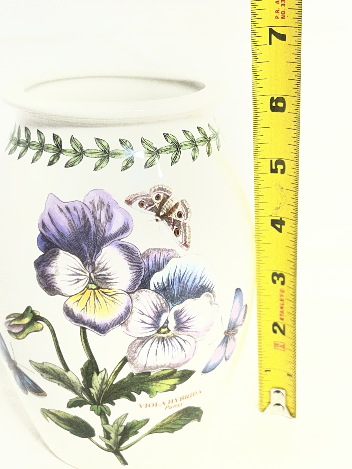 Portmeirion Botanic Garden Viola Hybrida Pansy Medium Vase 6 1/4″ Williams-Ellis