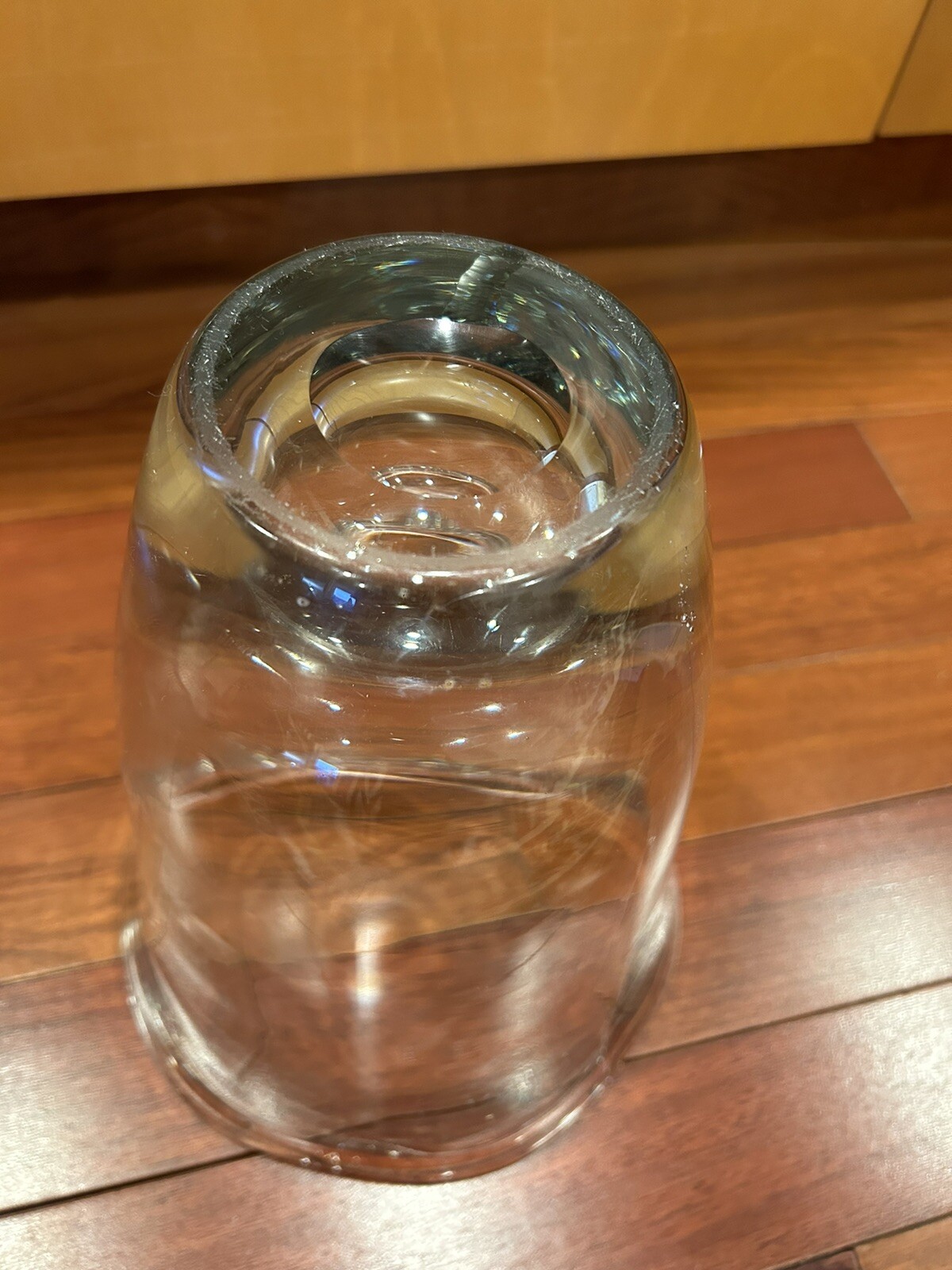 Vtg Strombergshyttan SWEDEN Large 10″ Art Glass Vase Ice Blue 6 Pounds