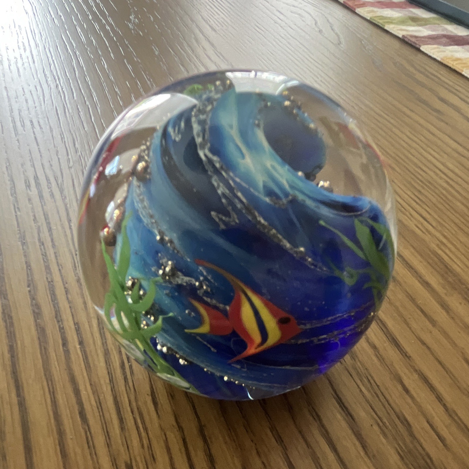 Zellique studio glass paperweight