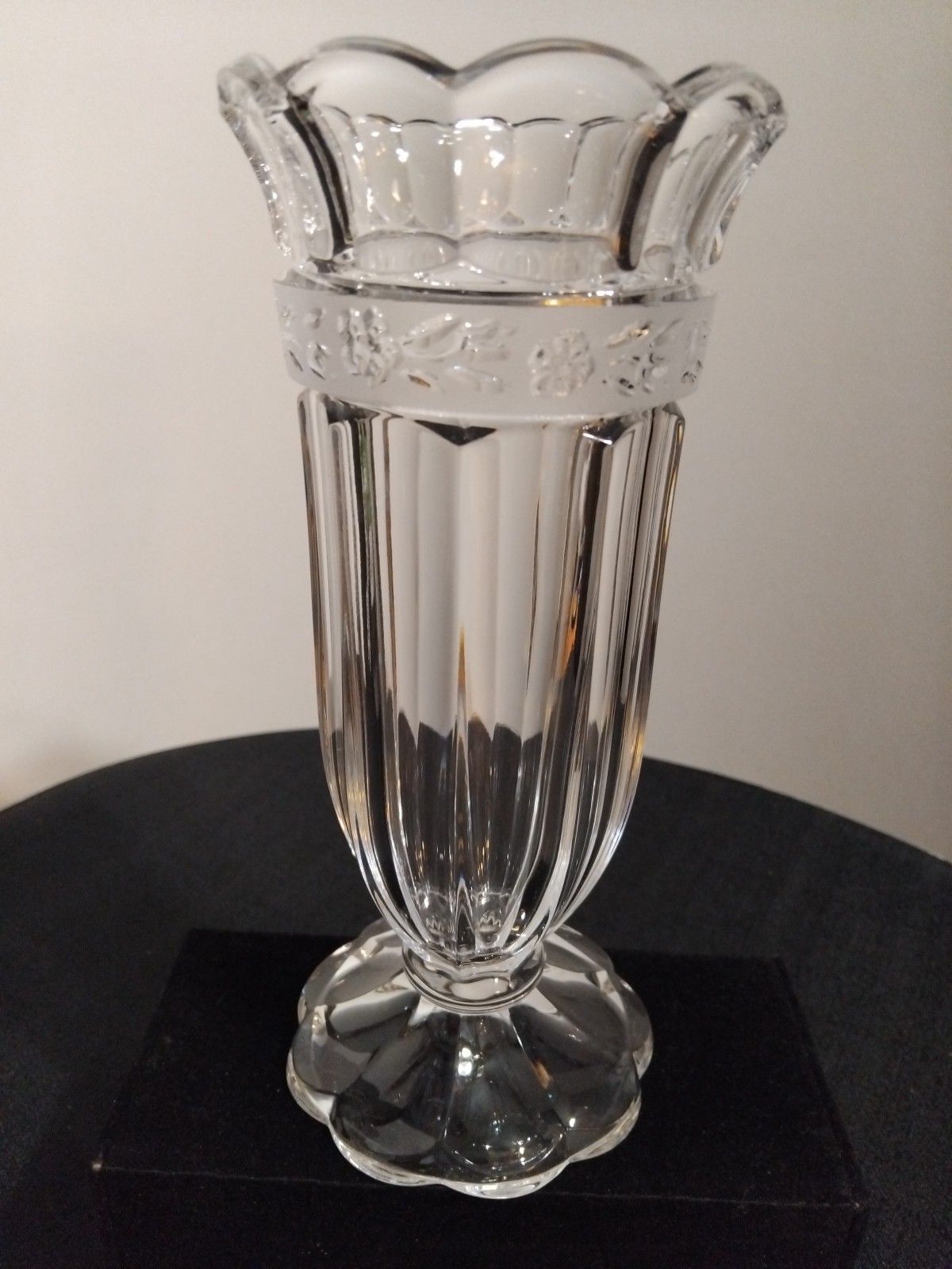 Vintage Full Lead Crystal Creations West Germany Bud Vase