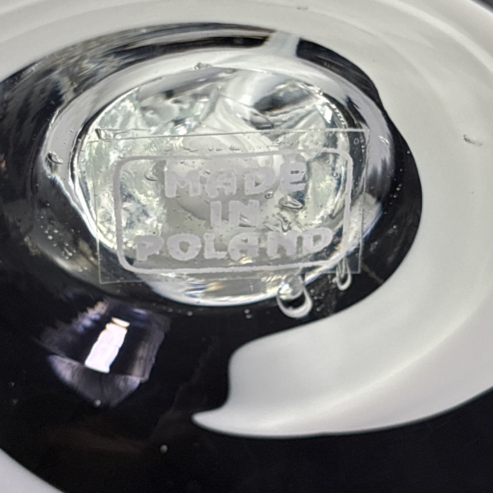 Jozefina Krosno Poland Hand Blown Art Glass Jellyfish Compote Dish Bowl 9″ x 7″