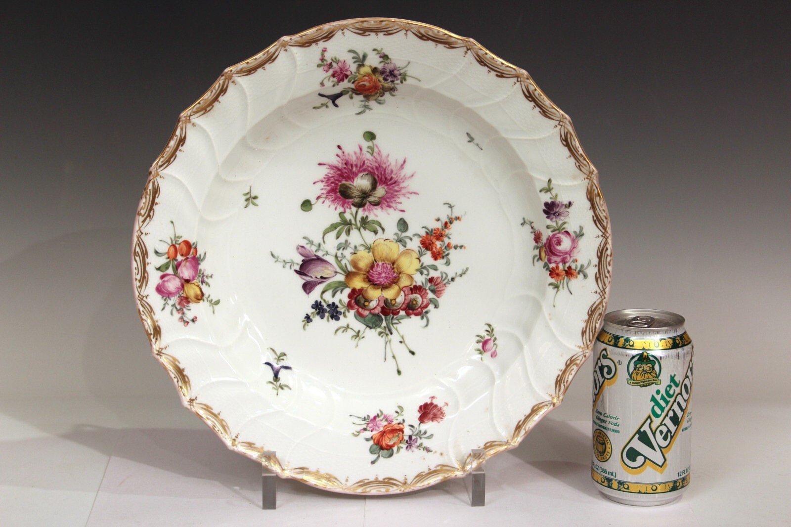 Antique Teichert Meissen Blue Onion Platter Server Porcelain German Signed 19×13