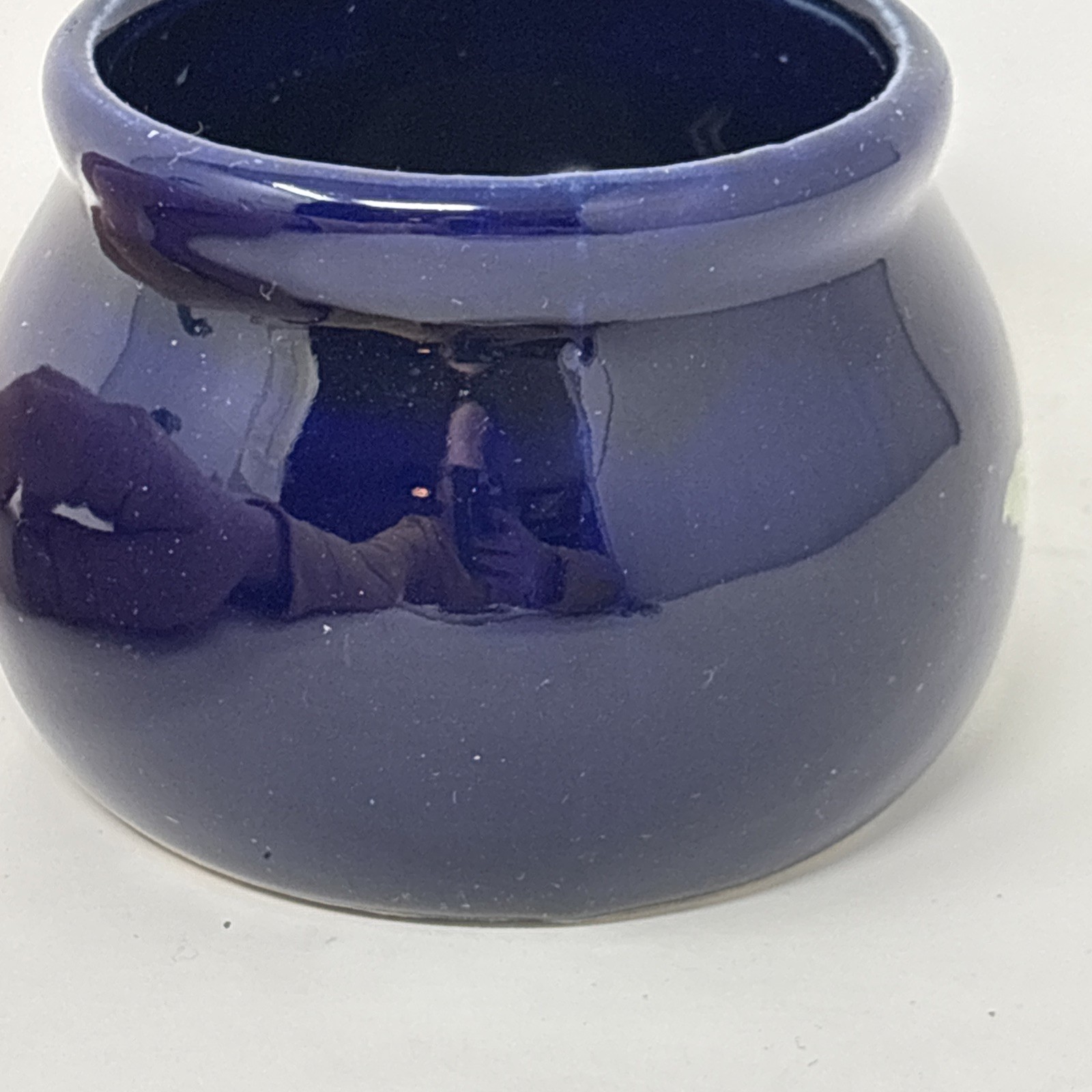 VTG Sirius Enterprises ‘85 Cobalt Blue Planter Crock Lily Flower Lillies Pottery
