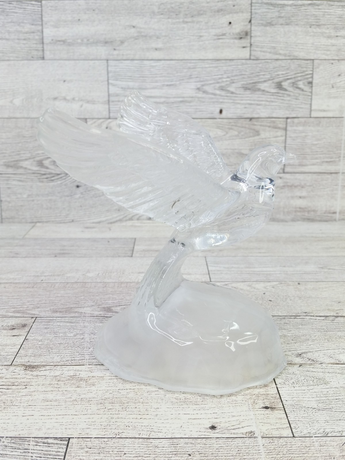 Cristal D’Arques Art Glass Crystal Dove Bird Paperweight Figurine