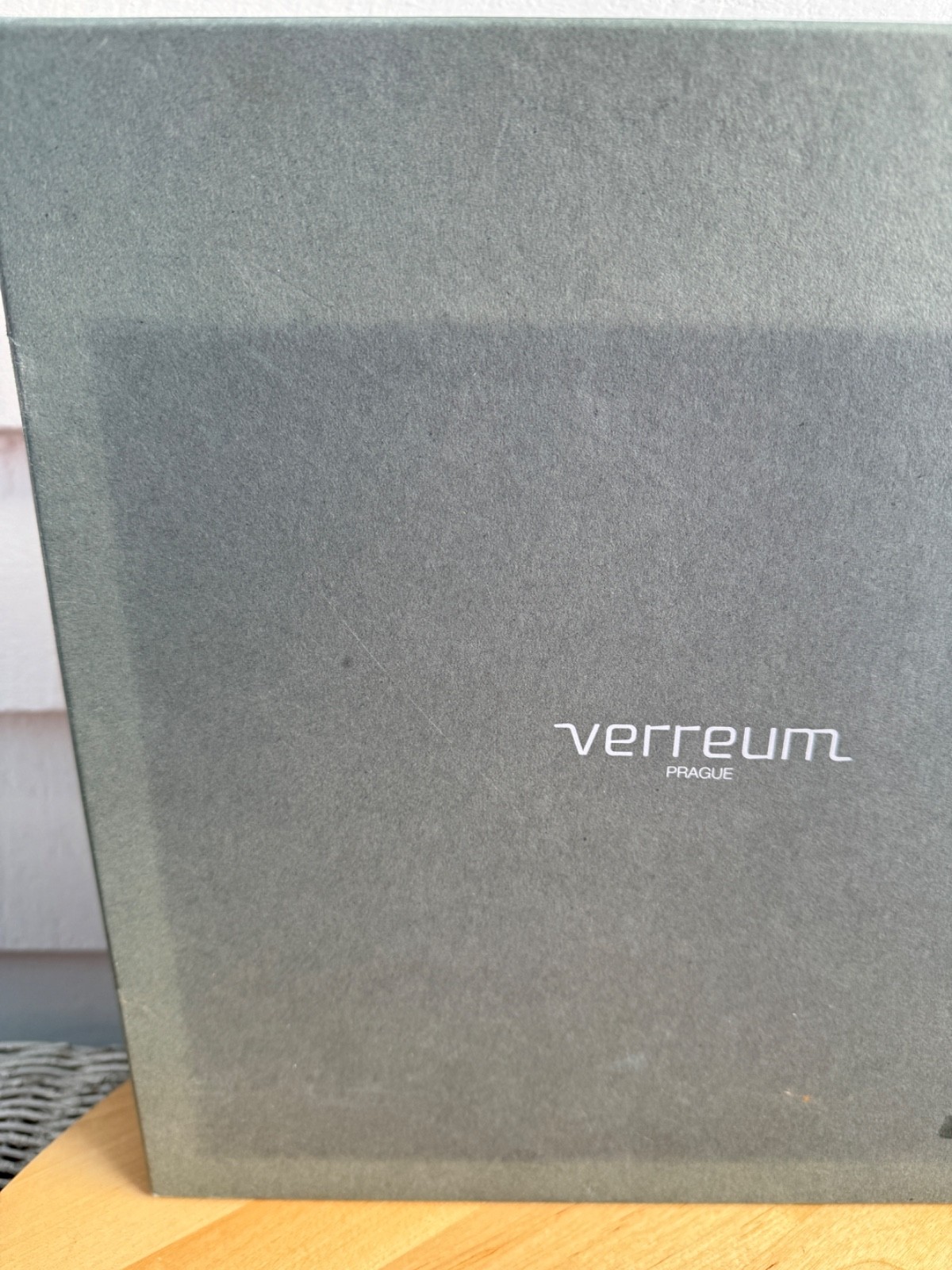 VERREUM Czech Modern Art Silvered Glass Bowl New in Box