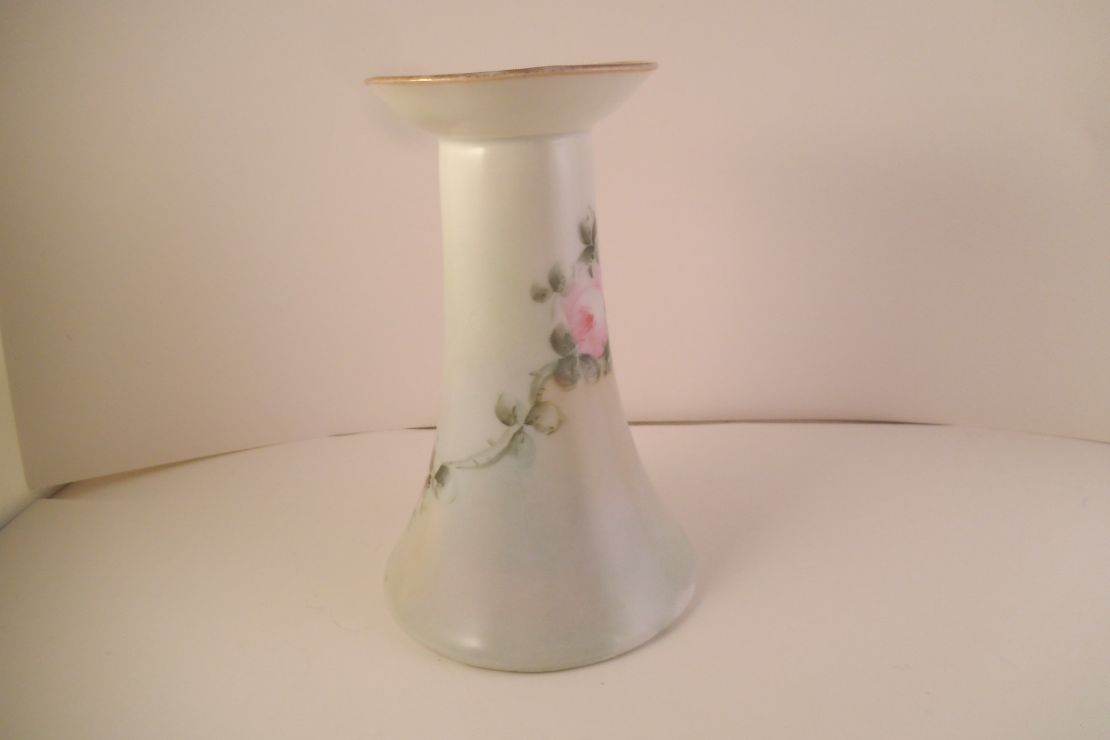 Vintage RS Germany Candle Holder Pink Roses