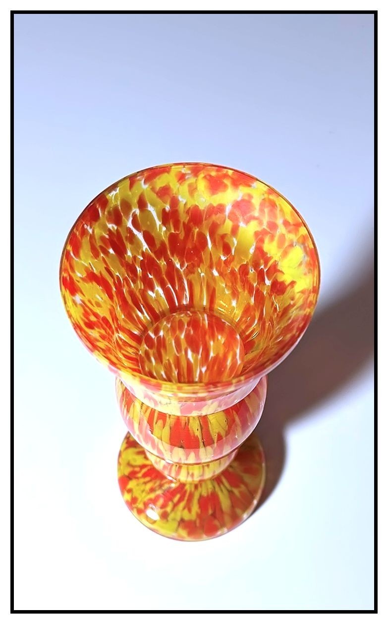 SPATTER GLASS Decorative & Colorful, Made in Czechoslovakia, 1920’s, Excellent