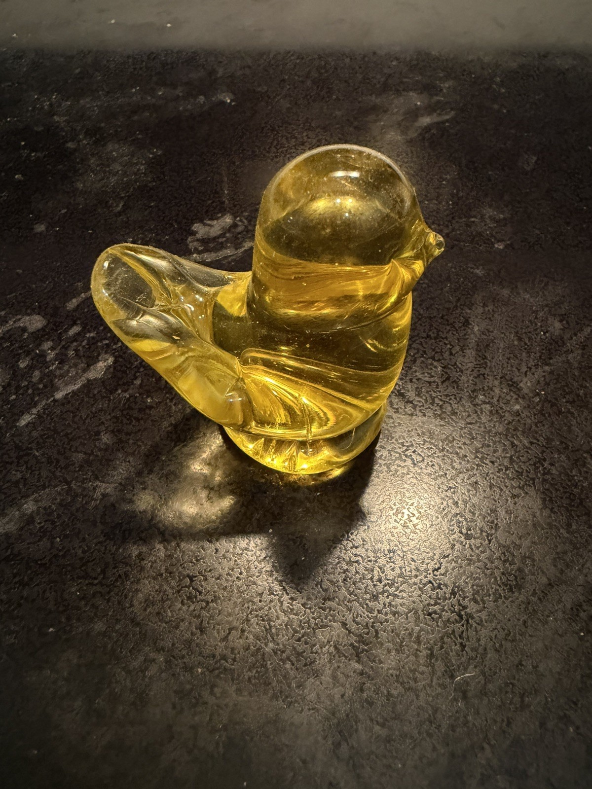 1 Titan Art Glass Golden Canary Signed by W Ward Dated 1994 PERFECT Condition