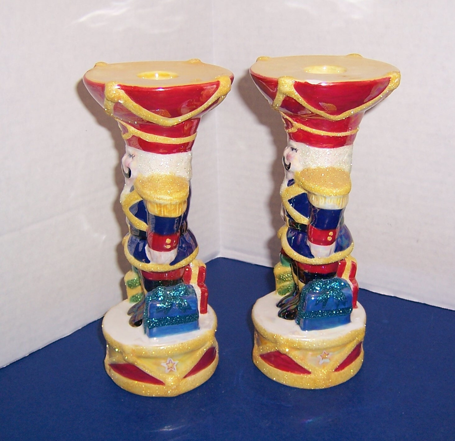 Christopher Radko Nutcracker Dandy 2 Candleholders (7.25”) Original Box & Pkging