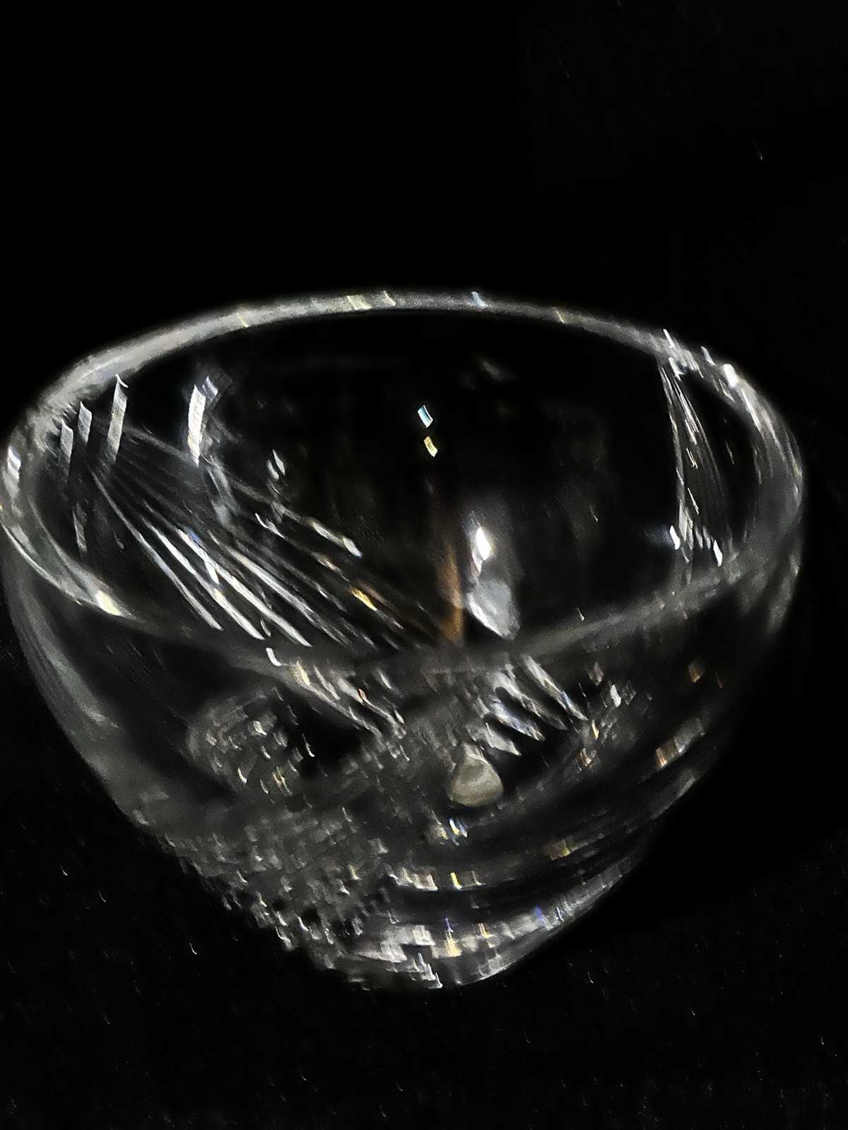 Montreux 24% Lead Crystal Candy Display Bowl Czech Republic 7” X 4 3/4”