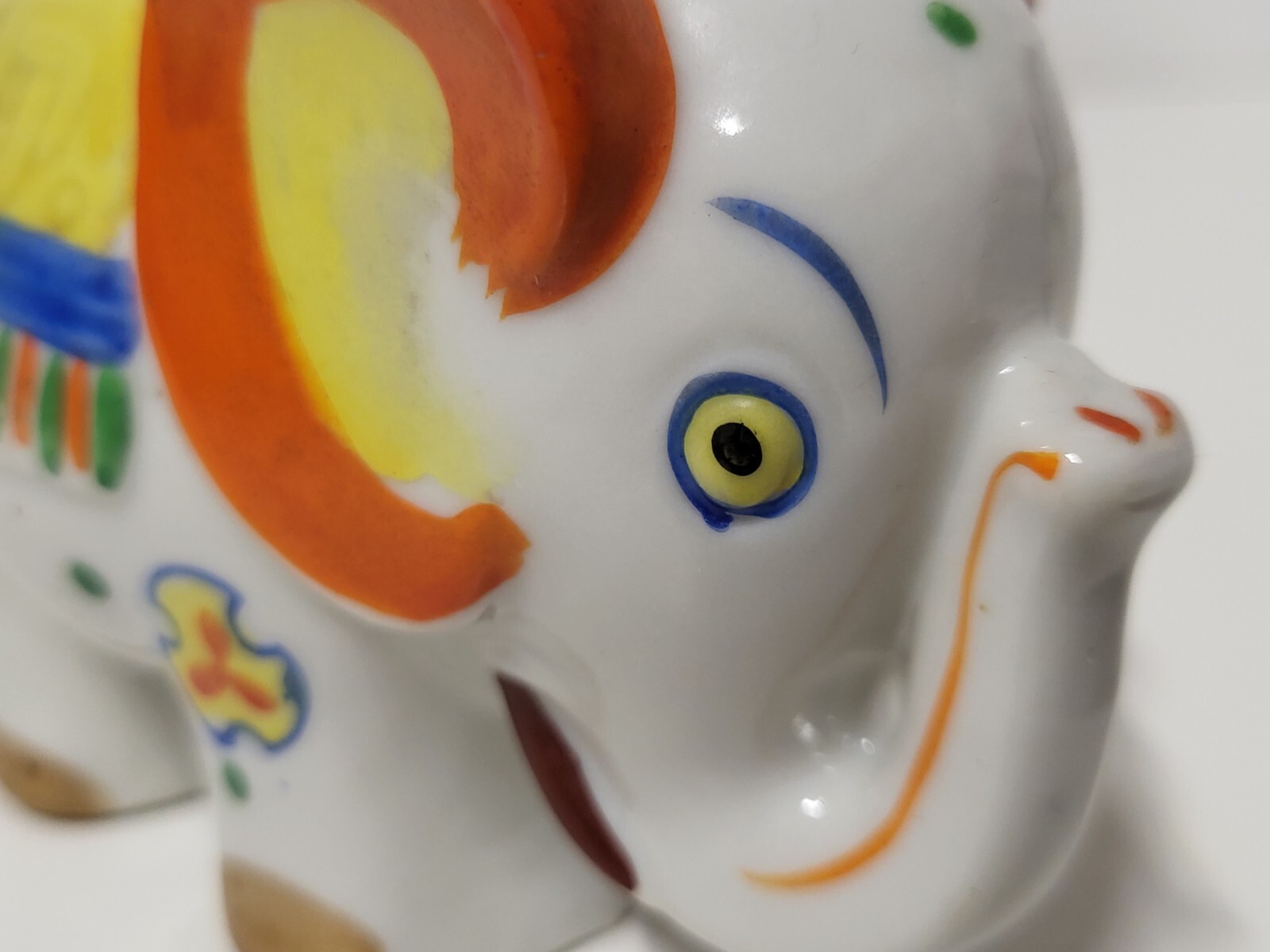 Vintage Lustre Finish Handpainted Japan Ceramic Elephant Vase Or Planter