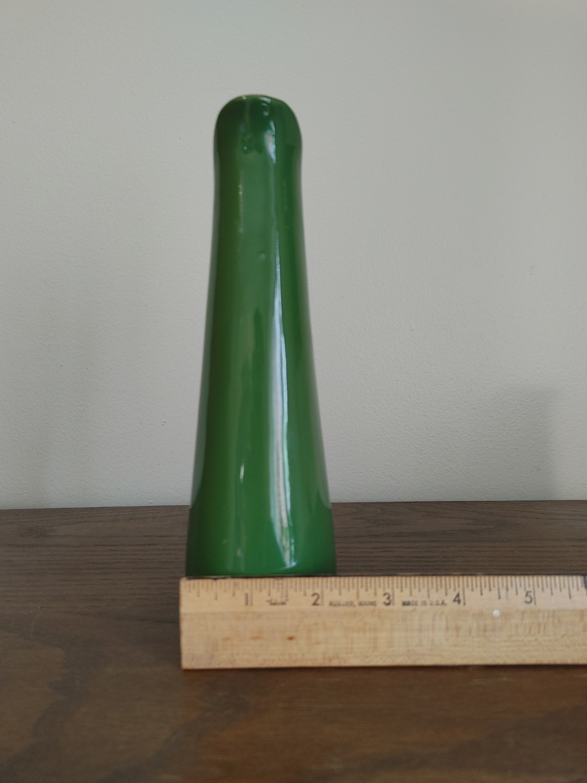 Shawnee Mid Century Pottery Small Bud Vase/Pitcher Marked USA 888 Green 8″