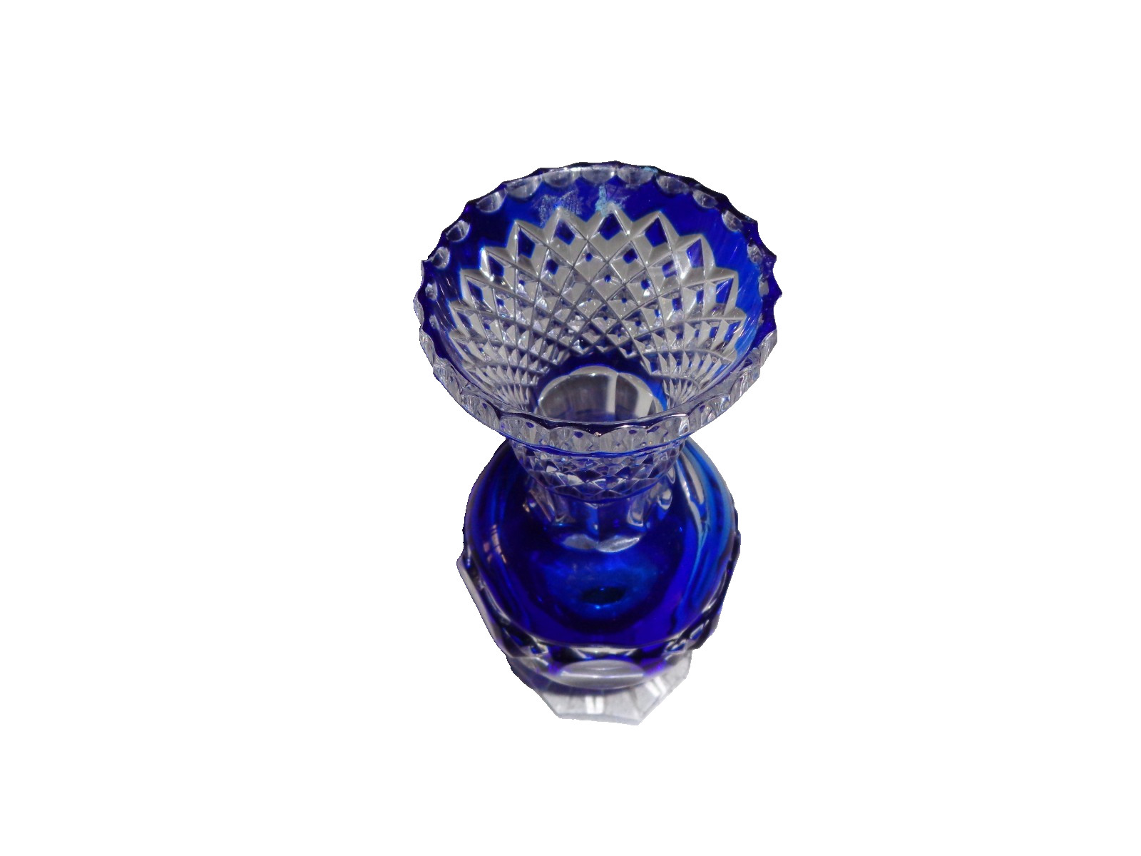 MULTI-COLORED FLOWER GLASS VASE 8″ TALL