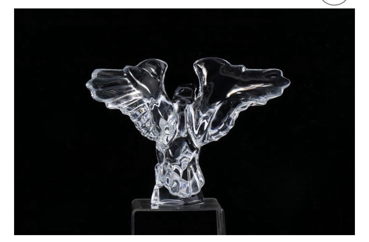 Baccarat Crystal American Eagle Figurine 7″ H X 9 5/16″ X 4 3/4″ D Original Box
