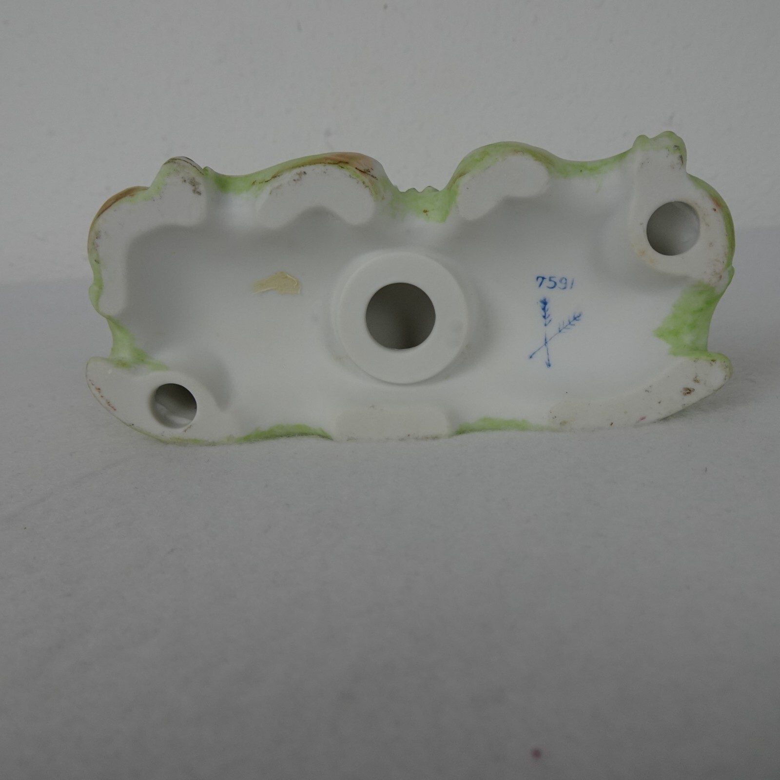 Antique German Kalk Mark Eisenberg Porcelain Figure Courting Lady & Man on Bench