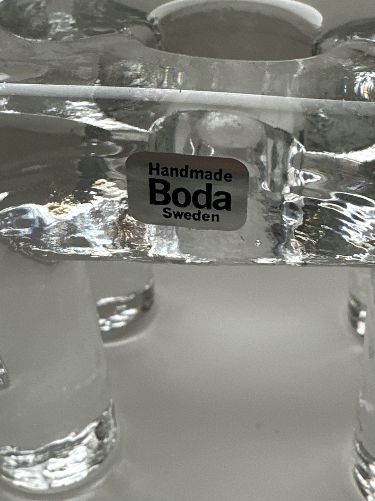 KOSTA BODA Glass Candleholder Horned Ram; Bertil Vallien Artist