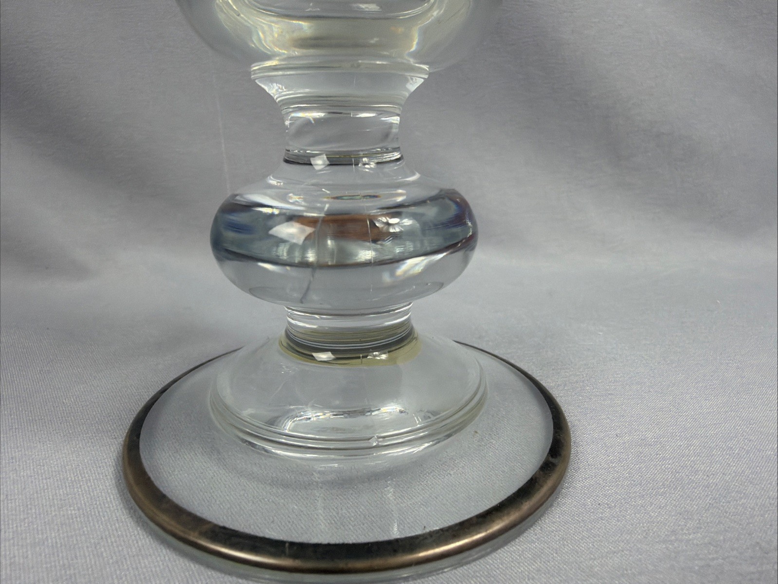 Egizia Argento Omaggio A William Morris Floral Glass Vase 10 1/4” Made In Italy