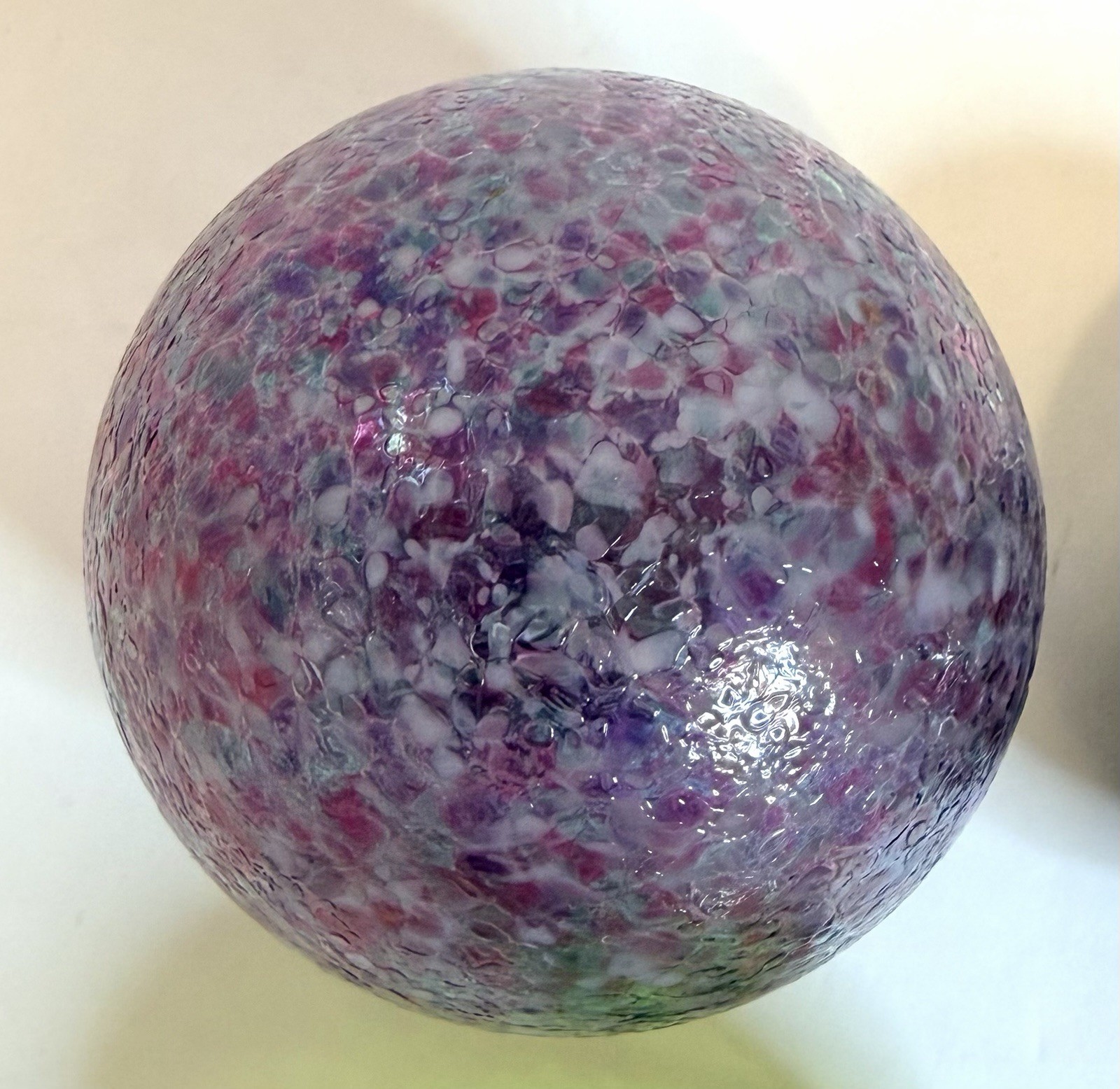 3 Hand Blown Glass Ball Floats Orbs Unbranded Purple Green 2.25”-3” EB58