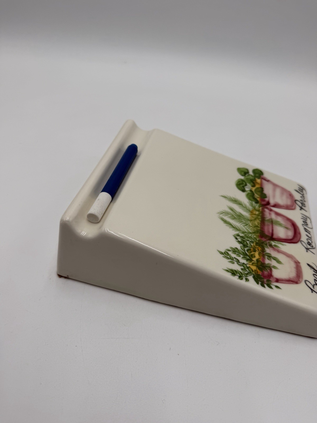 VTG Ceramic Dry Erase Message Board Clay Collections Herb Garden Plants Flowers