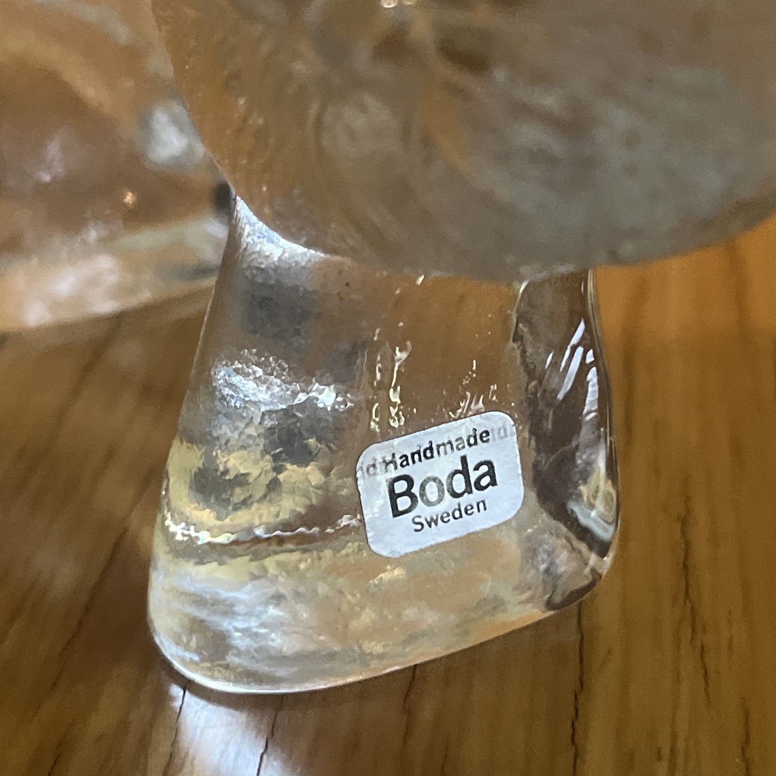 Vintage Swedish Kosta Boda Zoo Series 1970s Art Glass Lion by Erik Hoglund
