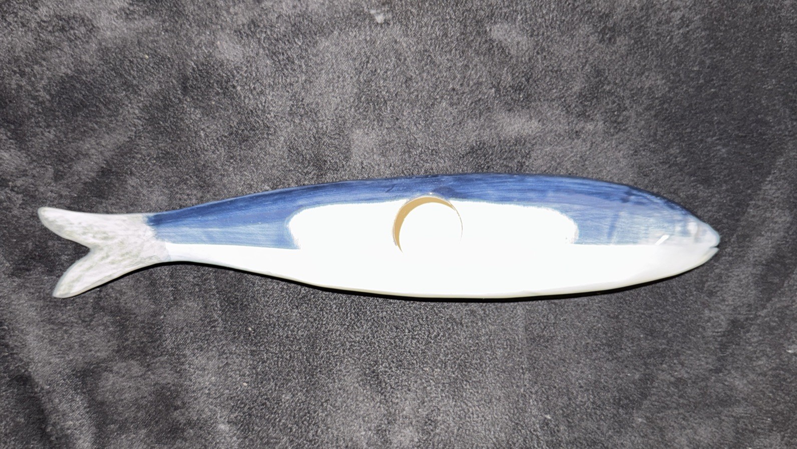 Vintage Ceramic Sardine Fish Jay Willfred For Andrea By Sadek 8″ Knife Rest