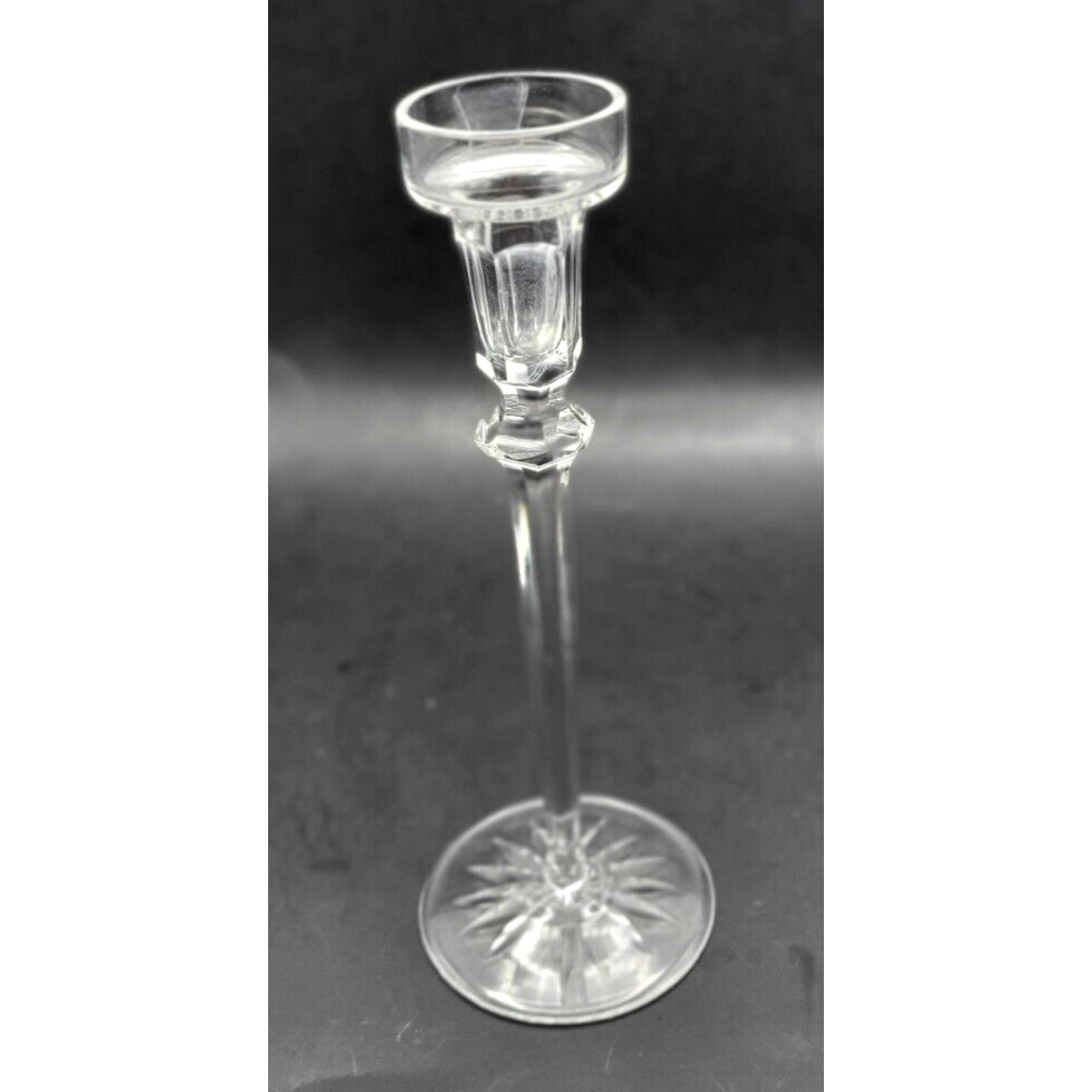 Elegant Rogaska Richmond Crystal 10″ Taper Candle Holder