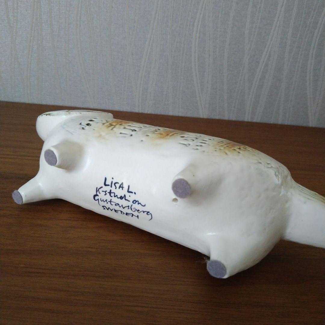 Lisa Larson Max Figure Cat Pottery Ornament W26cm/W10.2in Handmade MINT