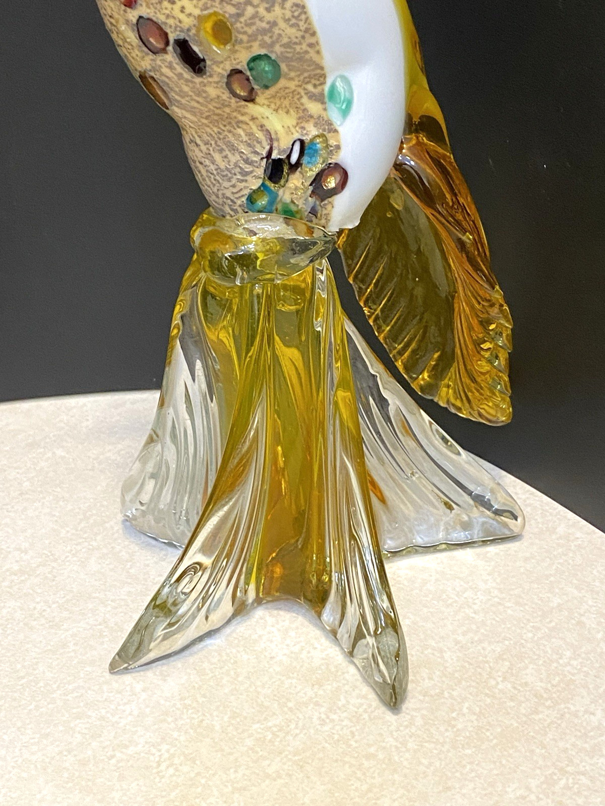 Vintage Murano Glass Bird of Paradise – Rare Pair In Yellow And Green-MCM