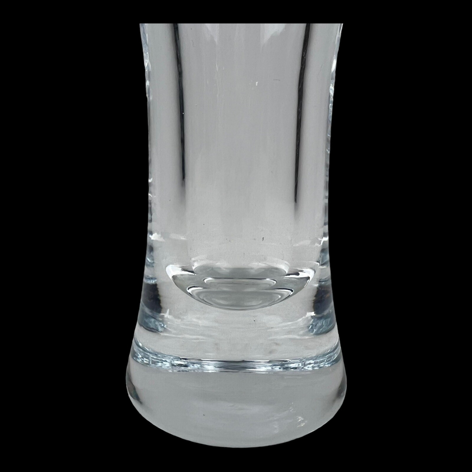 Handcrafted Clear Crystalery Vase 7.5″ Heavy Weighted Bottom Made in Turkey
