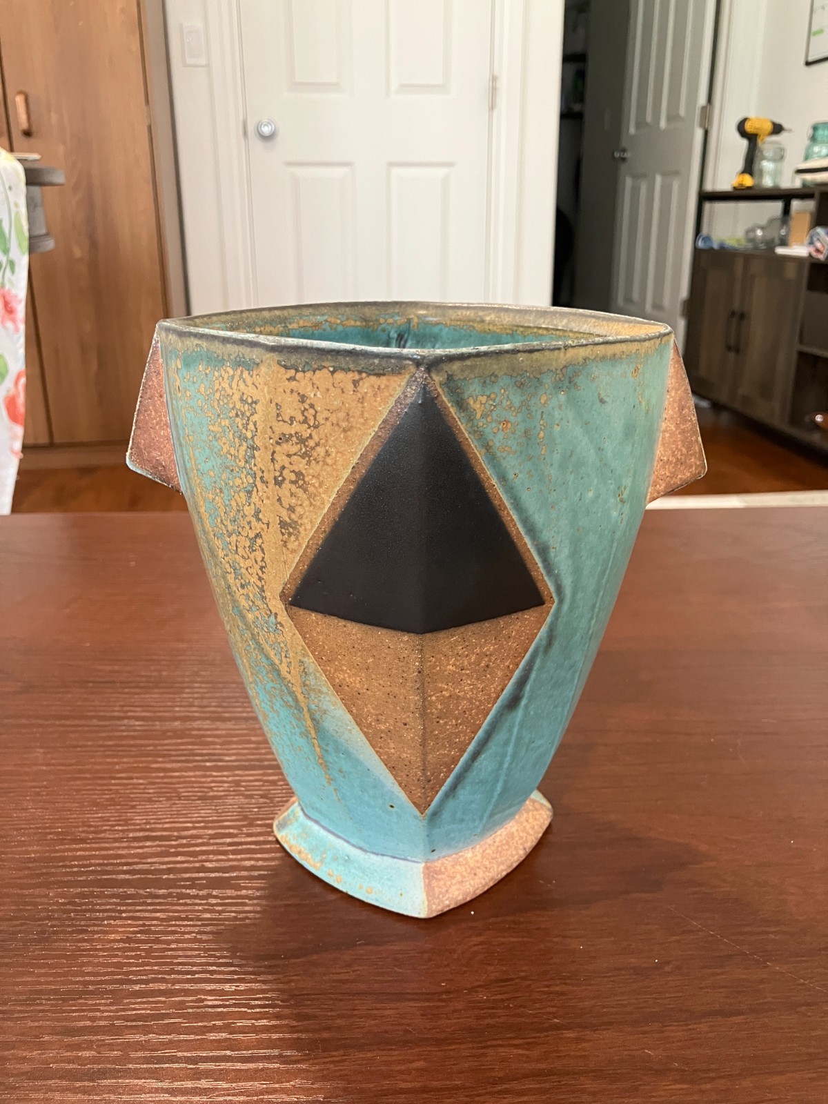 Jeff Oestreich – World Renowned! Thrown/Altered Vase Soda-Fired