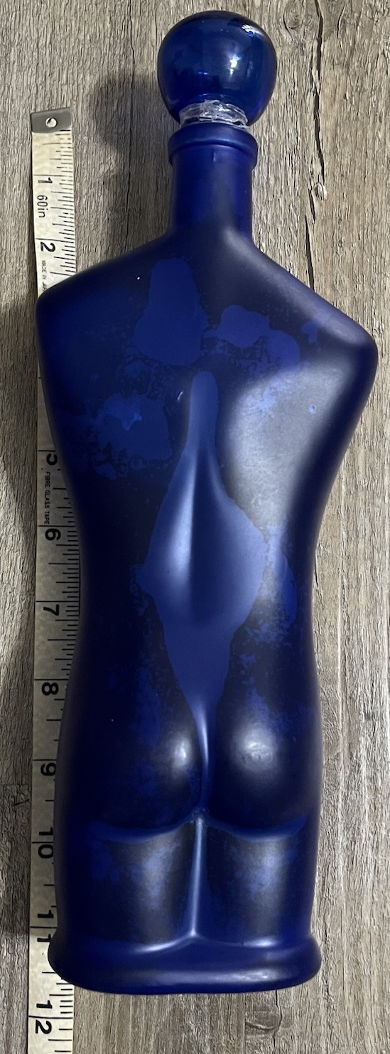 Vintage Woman Man Torso Glass Bottles Human Figure Decanters Kefla Rare Abstract