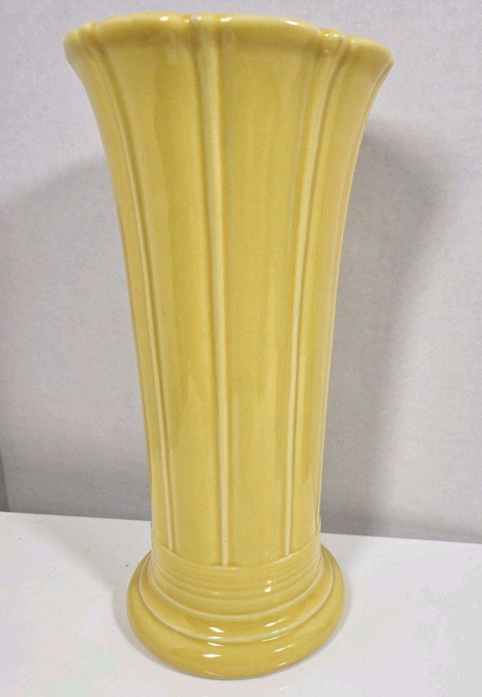 New Fiestaware Yellow Small Vase Fiesta Retired 7.75″ Flared Flower Vase