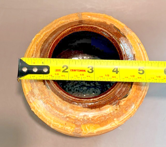 VTG 1981 Signed Arkless Studio Pottery 4.5″ Drip Vase | Hand-Thrown Earth-Tones