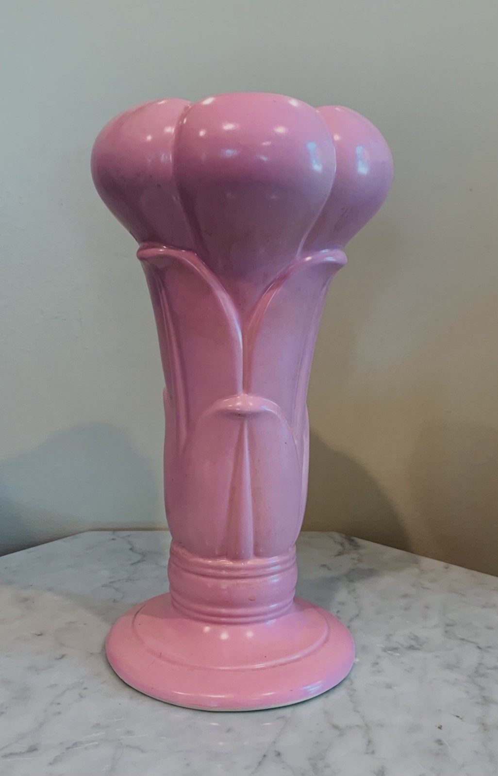 Rare Hull USA Pottery Art Deco Vase Model 162 Vintage 1940s Mid Century Modern