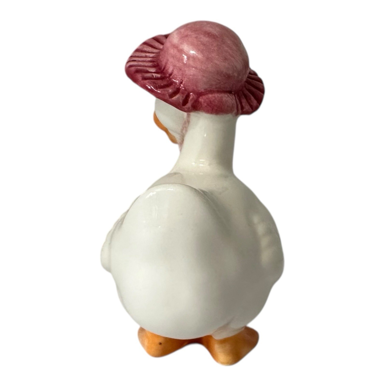 Lot Of 2 Vintage Enesco Duck Figurines Wearing Sun Hat Hand Painted 4”