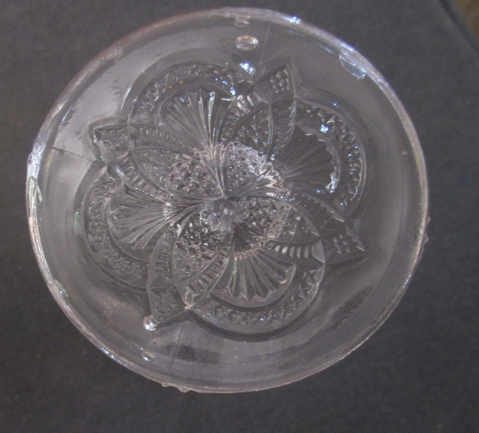 EAPG Victorian Era Trumpet Vase Antique Late 1800s 6½” Massachusetts Pattern jgx