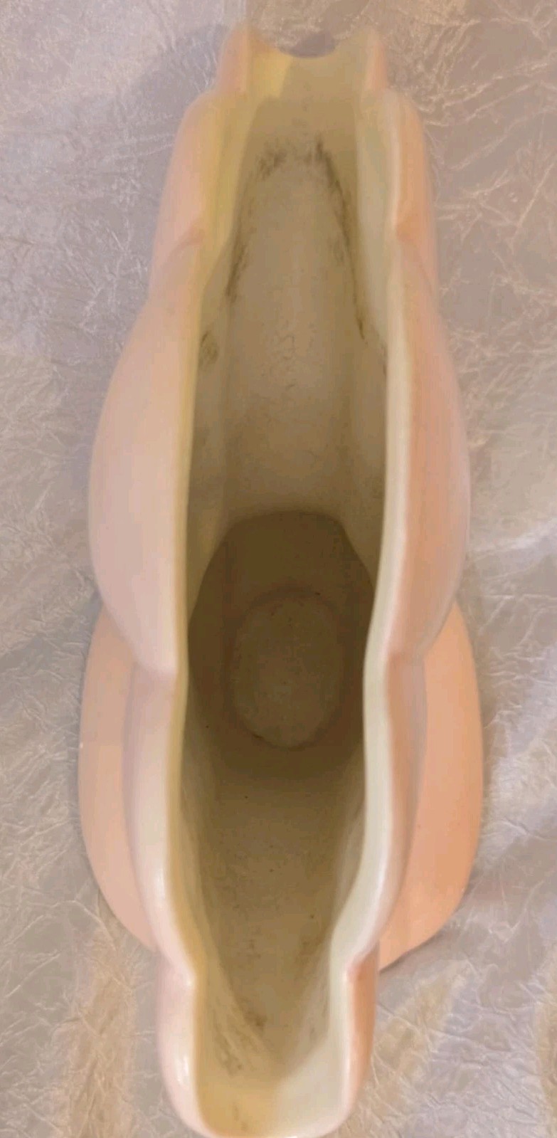 Red Wing Vtg. 899 USA Pottery Planter Pink Shell Fan Vase 7 1/2 in tall See pics