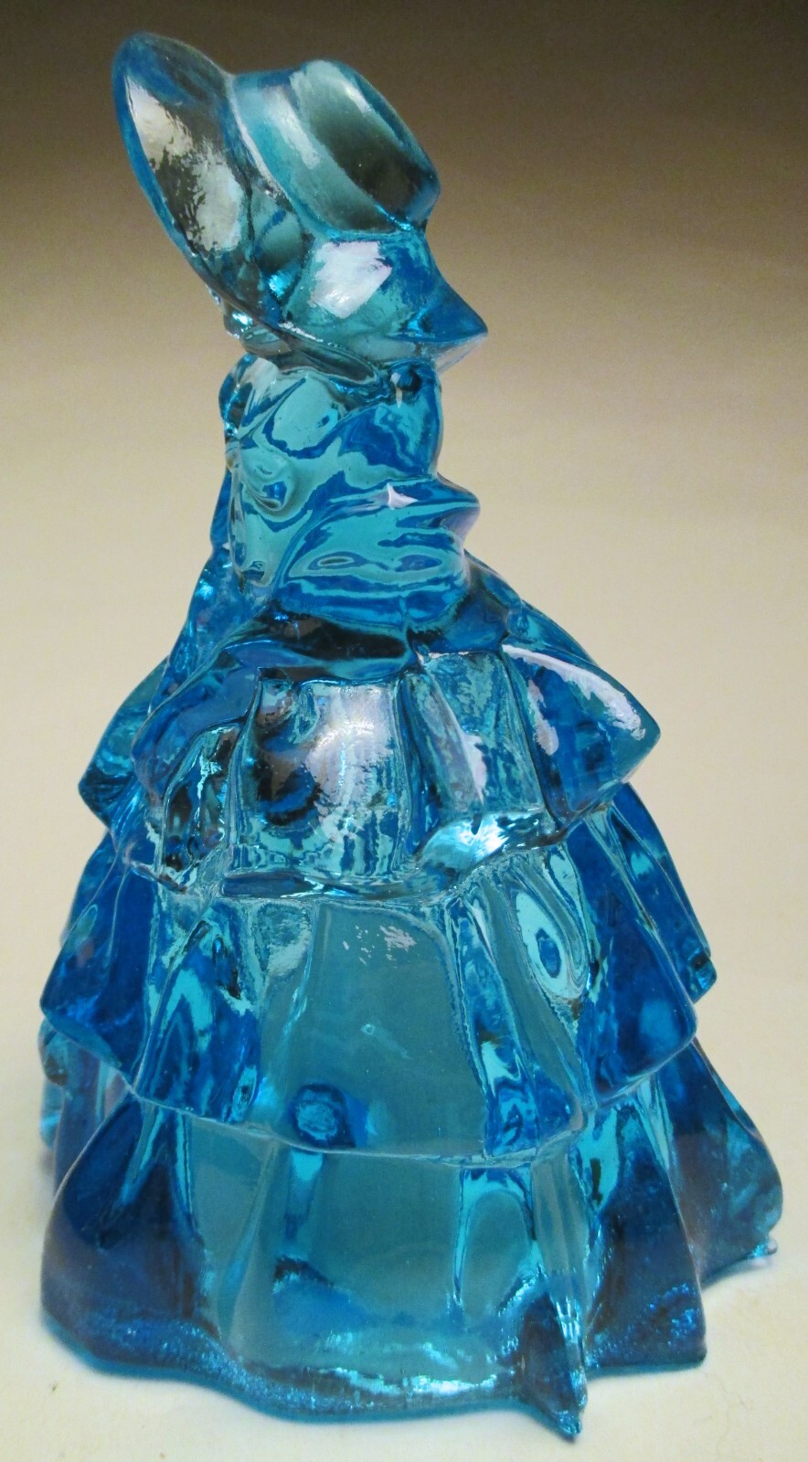 Vintage Wheaton Craft Glass 1970’s Transparent Blue Gloss Southern Belle Lady