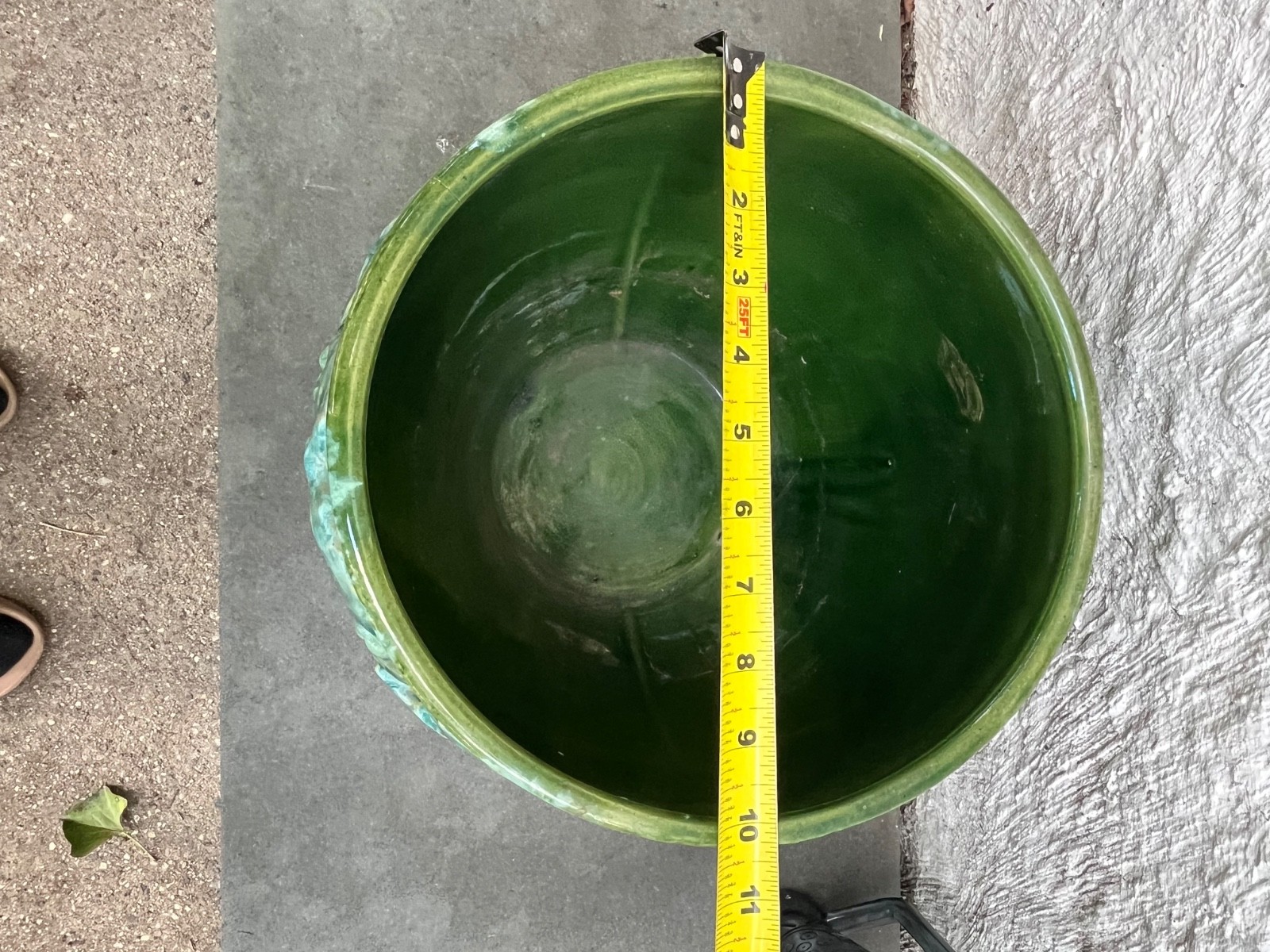 RARE McCoy Pottery Holly Jardiniere Planter Green Glaze 9 1/2″ H x 11 1/2″ READ